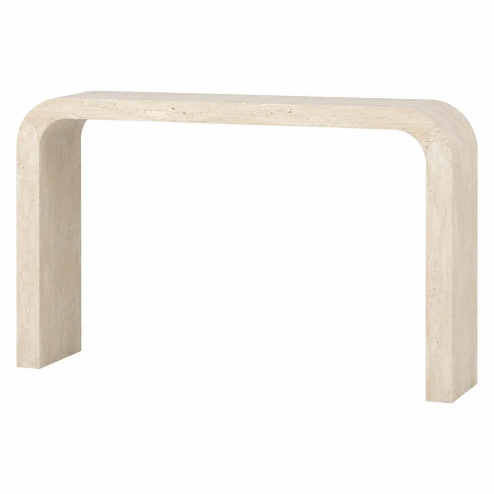 Konsola z trawertynu beżowa 120 cm