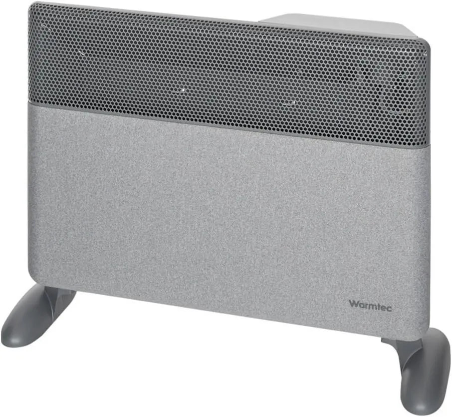 WARMTEC grzejnik elektryczny, Elektryczny grzejnik, 1500 W, WARMETEC, przenośny, licznik, WiFi, termostat, Inwerter, szary, ochrony IP24 i przodu tkaniny