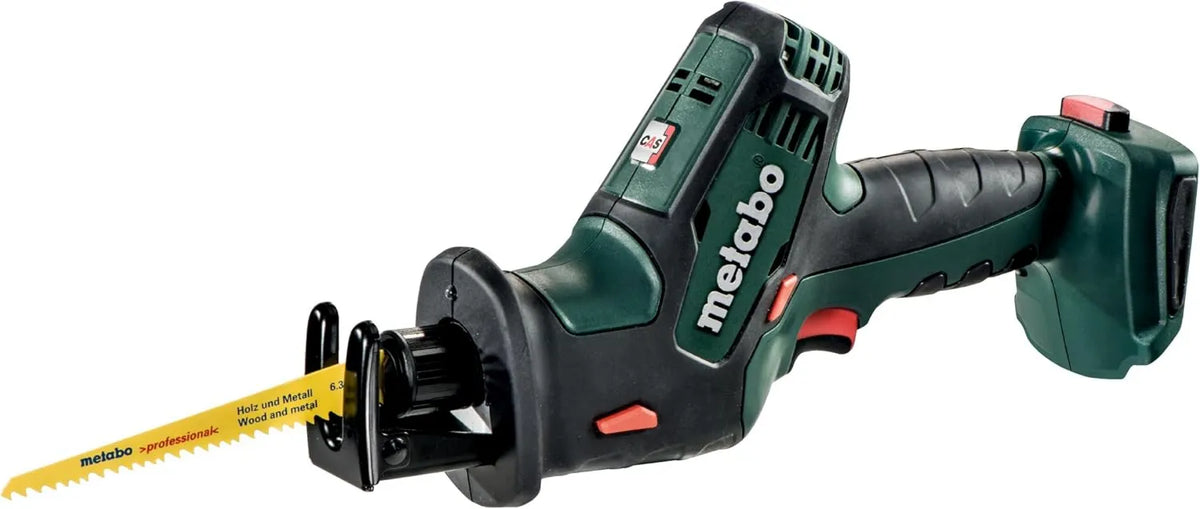 Metabo SSE 18 akumulator do elektronarzędzi, 13 mm, 1,7 kg, zasilanie akumulatorowe, Akumulatorowa piła szablasta LTX Compaxt, ogranicznik głębokości
