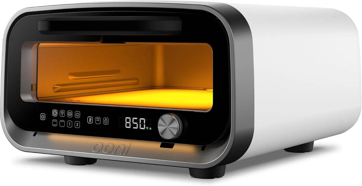 Ooni piec do pizzy, Elektryczny piekarnik do pizzy, 30 cm, biały, 90 Sekund gotowania, Do 450°C, Pizza Intelligence, Wielofunkcyjny Wnętrze Pizza Piekarnik