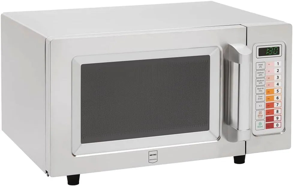 METRO Professional, METRO profesjonalny Kuchenka mikrofalowa, 51, 1 x 43, 2 x 31, 1 cm, 25 l, 1000 W, METRO GMW1125, dotyk, licznik, stal nierdzewna, srebro, 100 Programów