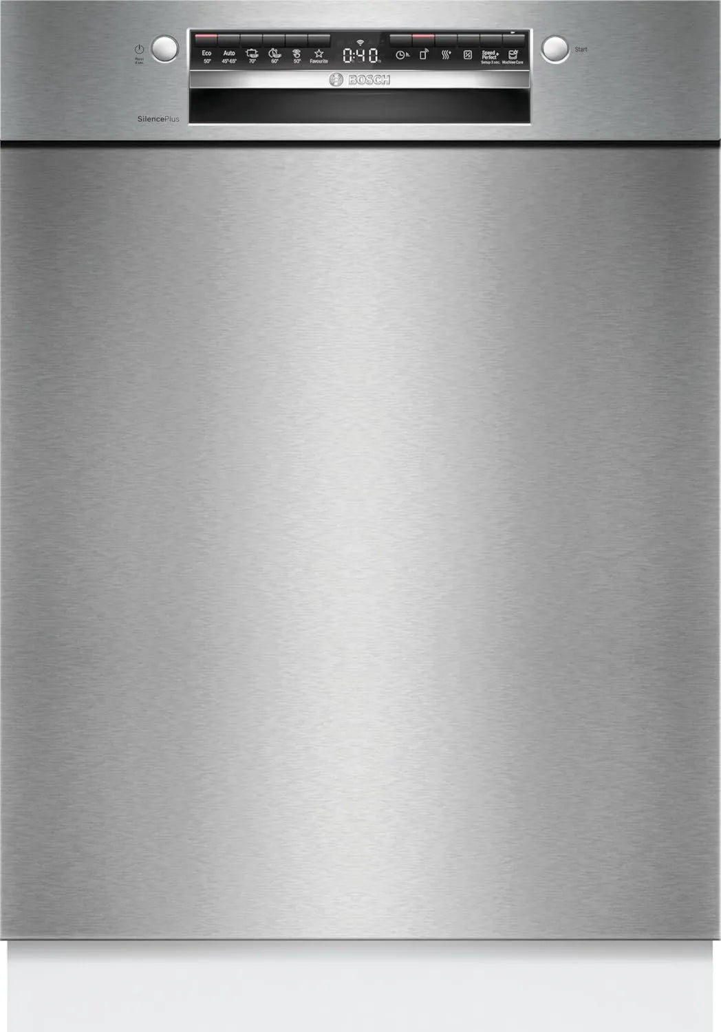 Bosch zmywarka, do naczyń SMU4ECS28E, 60 cm, stal szczotkowana, seria 4, do naczyń w planie