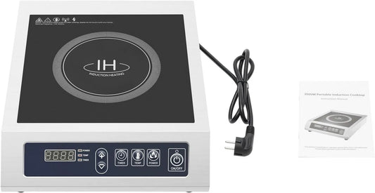 Owneed kuchenka przenośna, Płyta indukcyjna, 3500 W, 220 V, stół indukcyjny gotowania, przenośny, restauracja, kemping, 2 strefy temperaturowe, camper, kuchnia