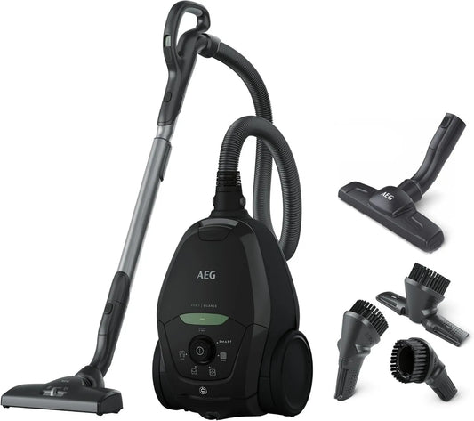 AEG VX82-1 odkurzacz, 57 DB, 600 W, VX82 serii VX82 -ÖKO Bardzo cichy odkurzacz tylko 57 DB, trwały wybór, 75% tworzywo sztuczne z recyklingu
