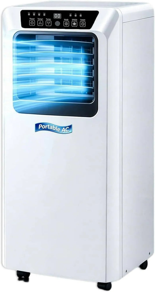 WANGYYDS klimatyzator przenośny, Klimatyzator, przenośny, czasomierz, tłumik, Mobile 7000 / 9000 BTU, 24-godzinny zegar, chłodzenie, Wentylacja, Odnawianie i zestaw okien