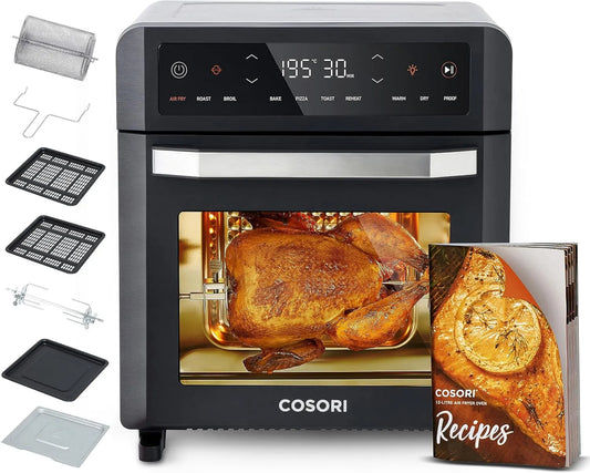 Cosori frytkownica beztłuszczowa, 12 l, 1800 W, kompaktowy, Bezolejowy suszarka 1800 w, 11 w 1 funkcje z Airfryer
