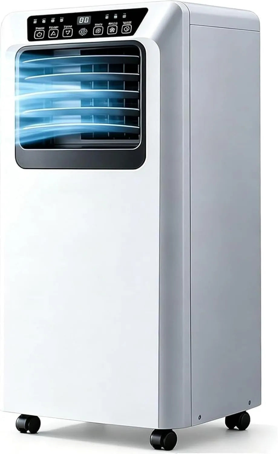 GYFGRTQ klimatyzator przenośny, 24- godzinna 3- in-1 klimatyzator, A- class, 7000 / 9000 3 w 1, licznik czasu, cichy, do części do 25 m² Domic, 9000btu
