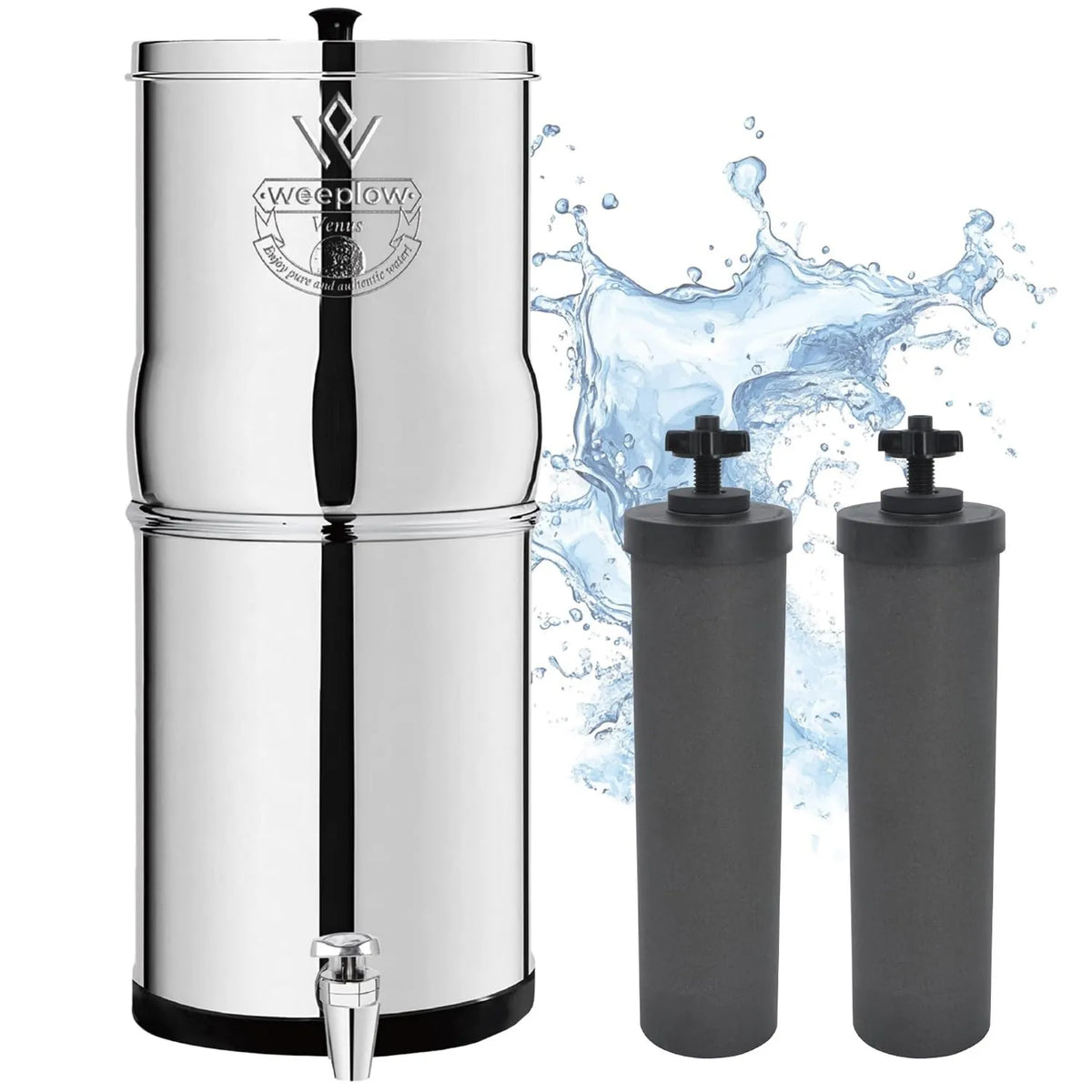 Weeplow, AISI 304, 5.6 l kran kuchenny, stal nierdzewna, Venus ECO Water Filter System przez Gravity 5