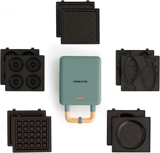 CREATE, STUDIO / Apparel, grill Sandwich-, 600 W, powłoka niekleista, zielony