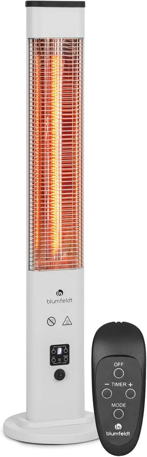 blumfeldt, Elektryczny grzejnik, 1200 W, zegar, 3 poziomów, biały, 9 godzin