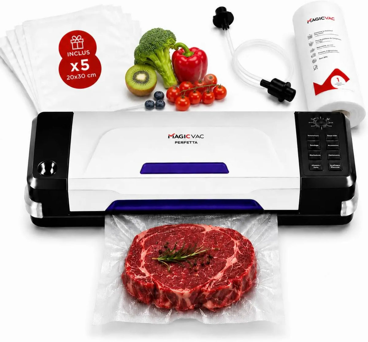 Magic vac pakowarka próżniowa, ActiSeal3D Pompa, urządzenie do karmienia próżniowego, 30 cm, 18 l, profesjonalny