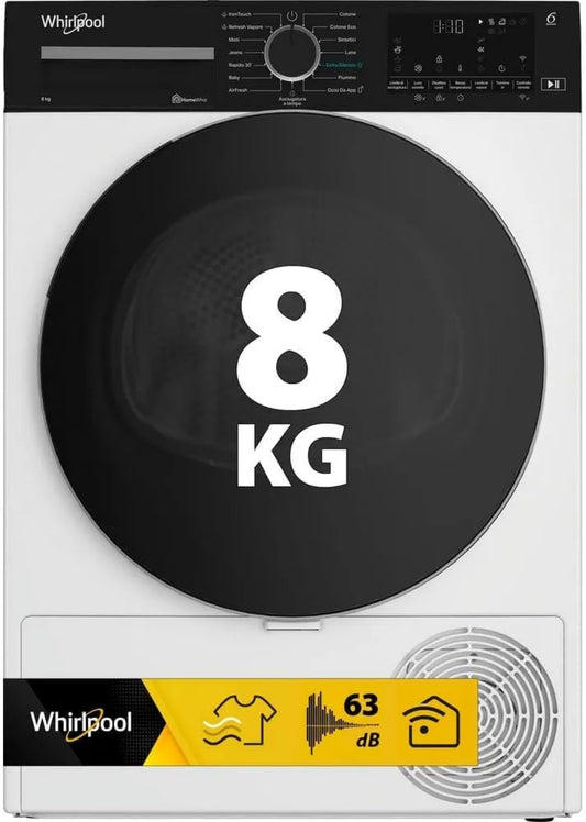 Whirlpool suszarka z pompą ciepła, WD 84M 84M WBS IT 8 KG, 84 M, ASC WD