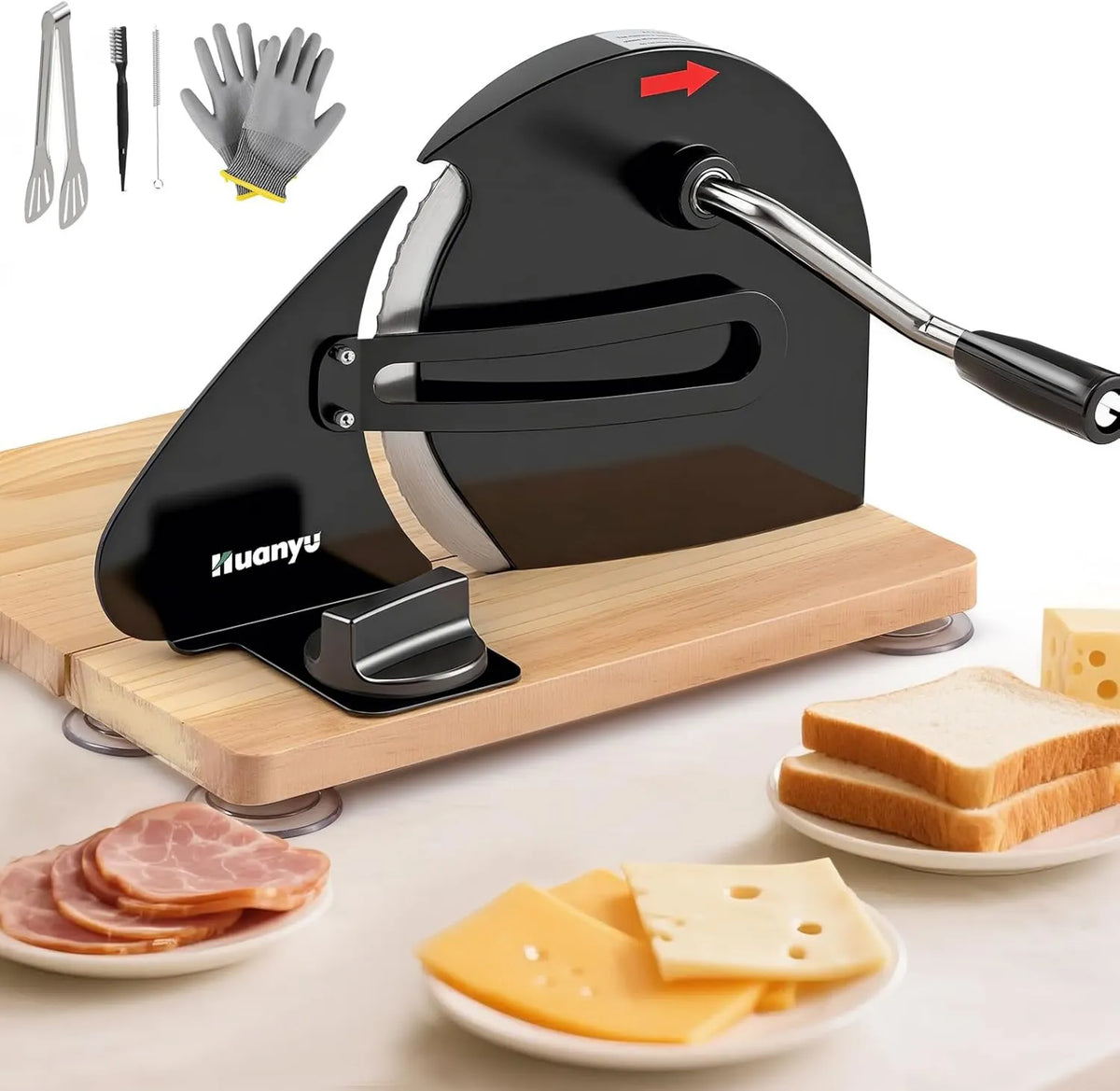 Huanyu krajalnica, Ręczny chleb Slicer, czarny