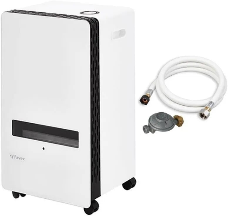 FAVEX, Elektryczna grzejnik, stal nierdzewna, biały, niebieski Infra Inox Burner, do 35 m², 3 podgrzewacze energii elektrycznej