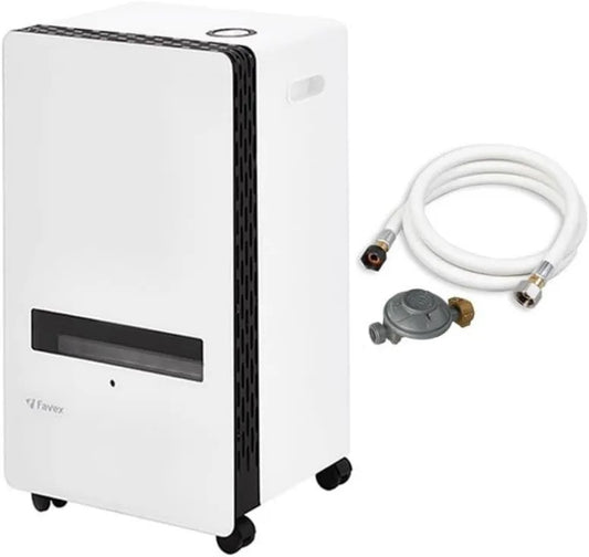 FAVEX, Elektryczna grzejnik, stal nierdzewna, biały, niebieski Infra Inox Burner, do 35 m², 3 podgrzewacze energii elektrycznej