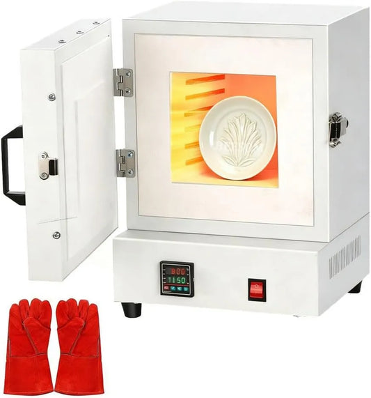 BEESOM mini piekarnik, Piec elektryczny, 2000 W, przenośny, żeliwo, Elektryczny piec muflowy 1150°C, do emaliowania ceramiki