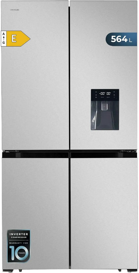 Cecotec lodówka, Bolero CoolMarket 4D, 560 l, No Frost, Inwerter, stal nierdzewna, 91 cm Szerokość, 183 cm Wysokość, Total NoFrost
