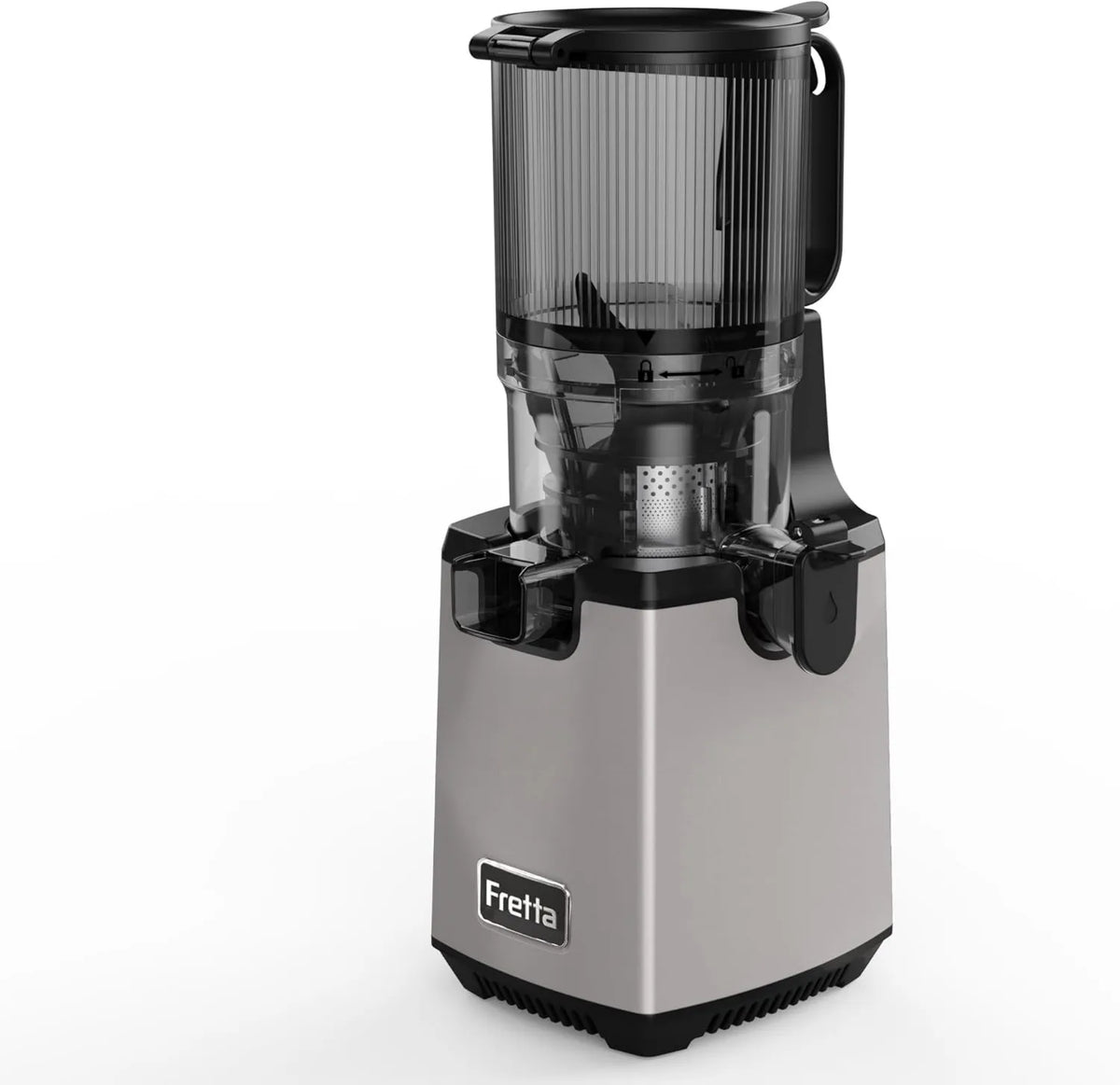 Wyciskarka do soku, 250 W, 135 mm, 1,8 l, Fretta Sokowirówka Slow Juicer, sokowirówka do warzyw i owoców, zwycięzca testu, ze stali nierdzewnej