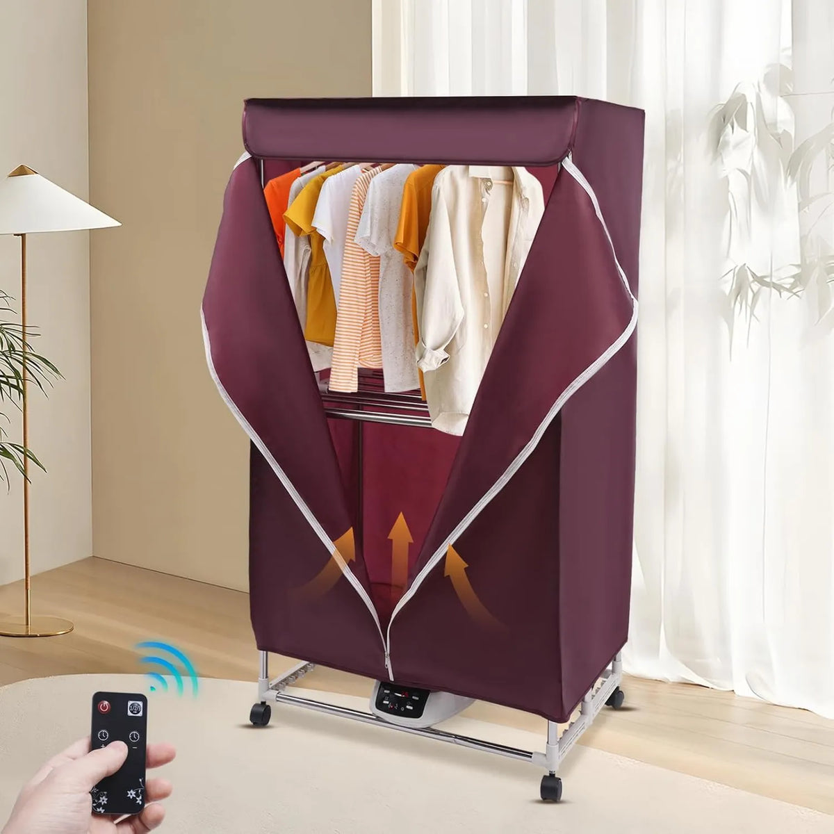 Suszarka do ubrań, 1500 W, 65 kg, 45 dB, Przenośna suszarka do ubrań