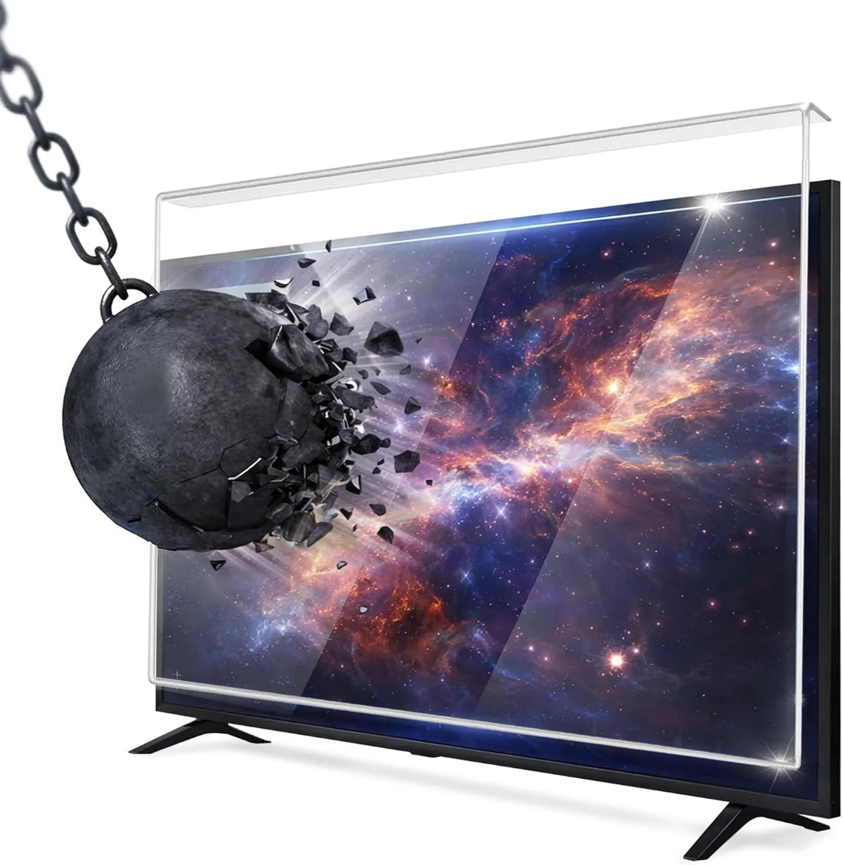 BAMOF, Inteligentny telewizor, 50 cali, TV, 4K UHD, QLED, OLED, HDTV, LCD ekran, wygaszacz ekranu TV 127 ekran 50 Inches Suspended Stałe zabezpieczenie przed uszkodzeniami TV