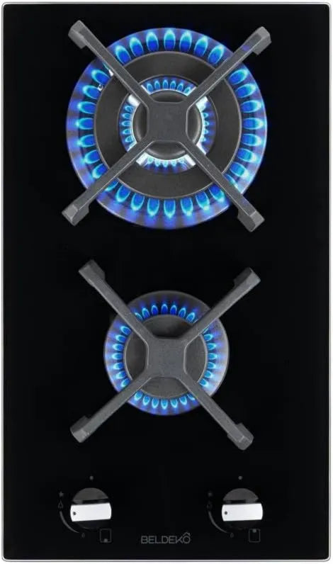 BELDEKO płyta grzewcza, Płyta gazowa, 2 pola grzewcze, 5200 W, piec gazowy, Gas piekarnik 2 Domino światła 5200 W Podwójna Korona - francuska marka