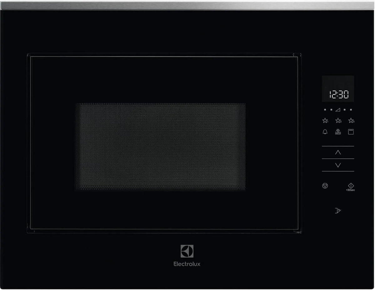 Electrolux, KMFD264TEX Kuchenka mikrofalowa, 26 l, 900 W, do zabudowy, grill, stal nierdzewna, czarny