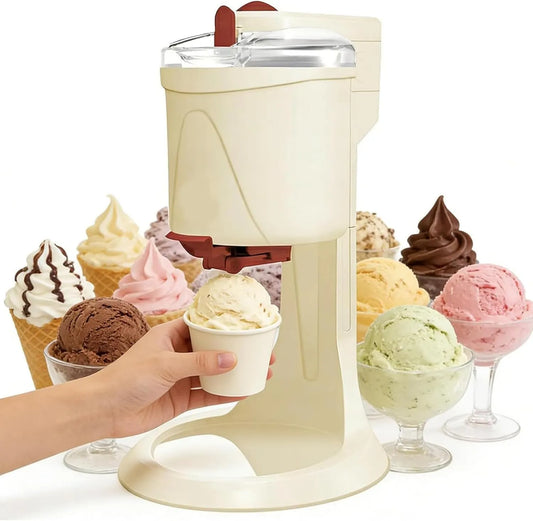 Generic, Sorbet maszyna, krem, 1 l, wyjmowany, biały, do domu