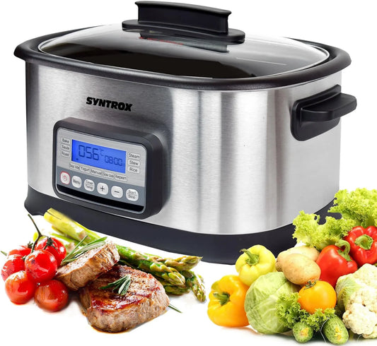 Multicooker, 1500 W, Syntrox Germany 16 w 1 Sous Vide kuchenka wielofunkcyjna, urządzenie do gotowania niskotemperaturowego, wolnowar wolnowarski