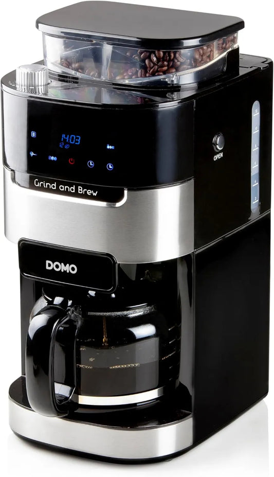 DOMO, DO721K ekspres do kawy, 1, 5 l, LCD, do kawy mielonej lub ziarnistej