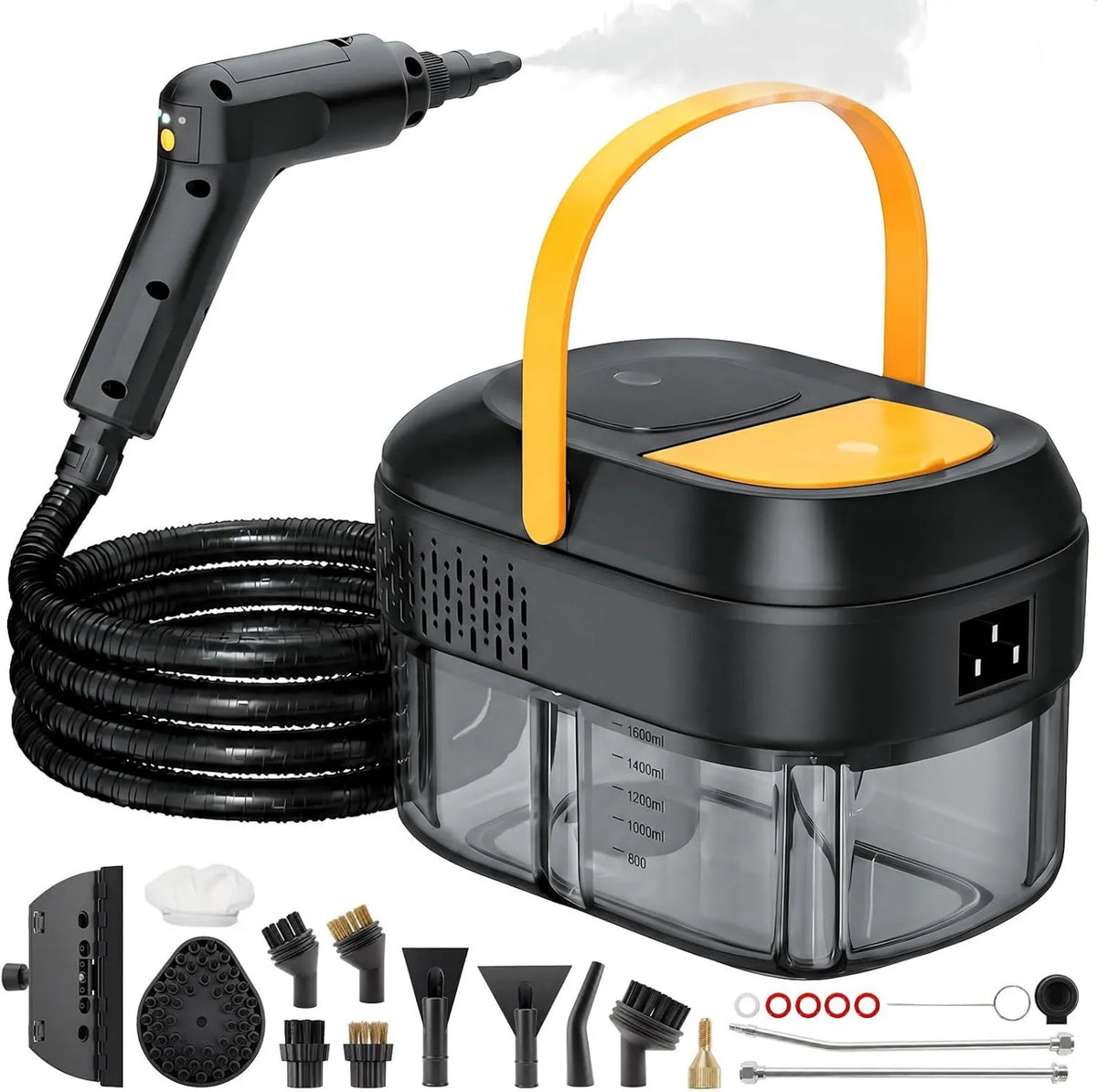 trueblow myjka parowa, Czyszczenie parowe, 2500 W, 10 s czyszczące, przenośne, duży zbiornik, zużycie podłogi, kuchnia, samochód, okna i kanapa, 14 Akcesoria Wliczone