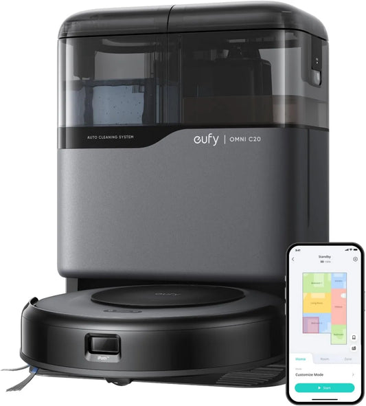 eufy robot sprzątający, Odkurzacz robot C20, 7000 Pa, 8, 5 cm, odkurzacz robota Omni