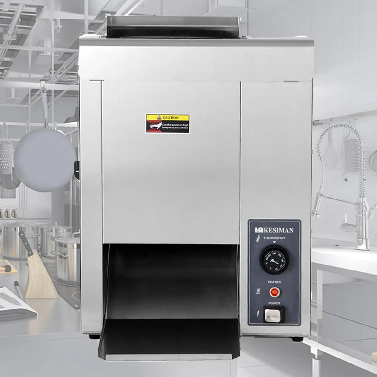 ORIDLECTAL, Toster INOX 304, 2000 W, 50 do 300°C, profesjonalny, 2 strefy temperatur, stal nierdzewna