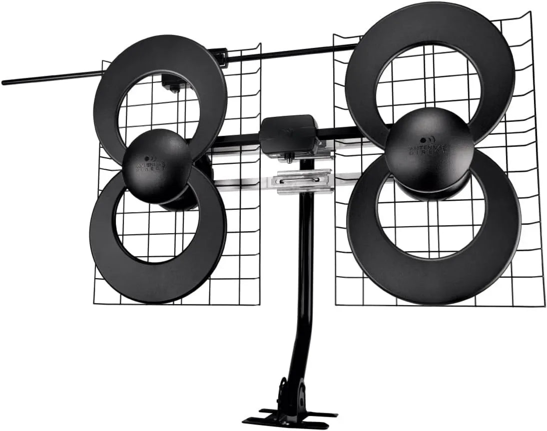 Antennas Direct, Smart TV, TV, Antennas C4- V- CJM, do użytku na zewnątrz, IP65, ClearStream C4- V- CJM Antenna TV 4 V Range + 100 km UHF / VHF, Base Pivotant C4-V-CJM