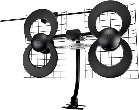 Antennas Direct, Smart TV, TV, Antennas C4- V- CJM, do użytku na zewnątrz, IP65, ClearStream C4- V- CJM Antenna TV 4 V Range + 100 km UHF / VHF, Base Pivotant C4-V-CJM